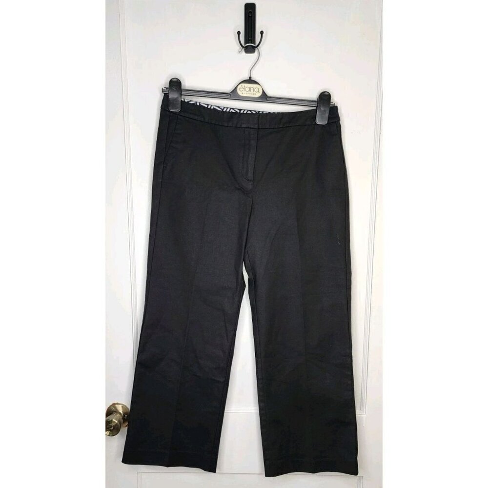 BODEN Women’s Black High Waisted Wide Leg Richmond Trousers Size 8L NWT